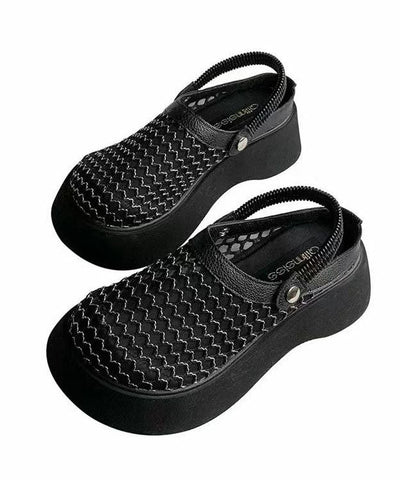 Aprikosensandalen Plattform Atmungsaktives Mesh Casual Splicing 