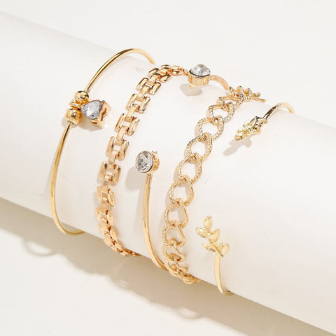 Conjunto de 5 pulseras de cuentas de moda 