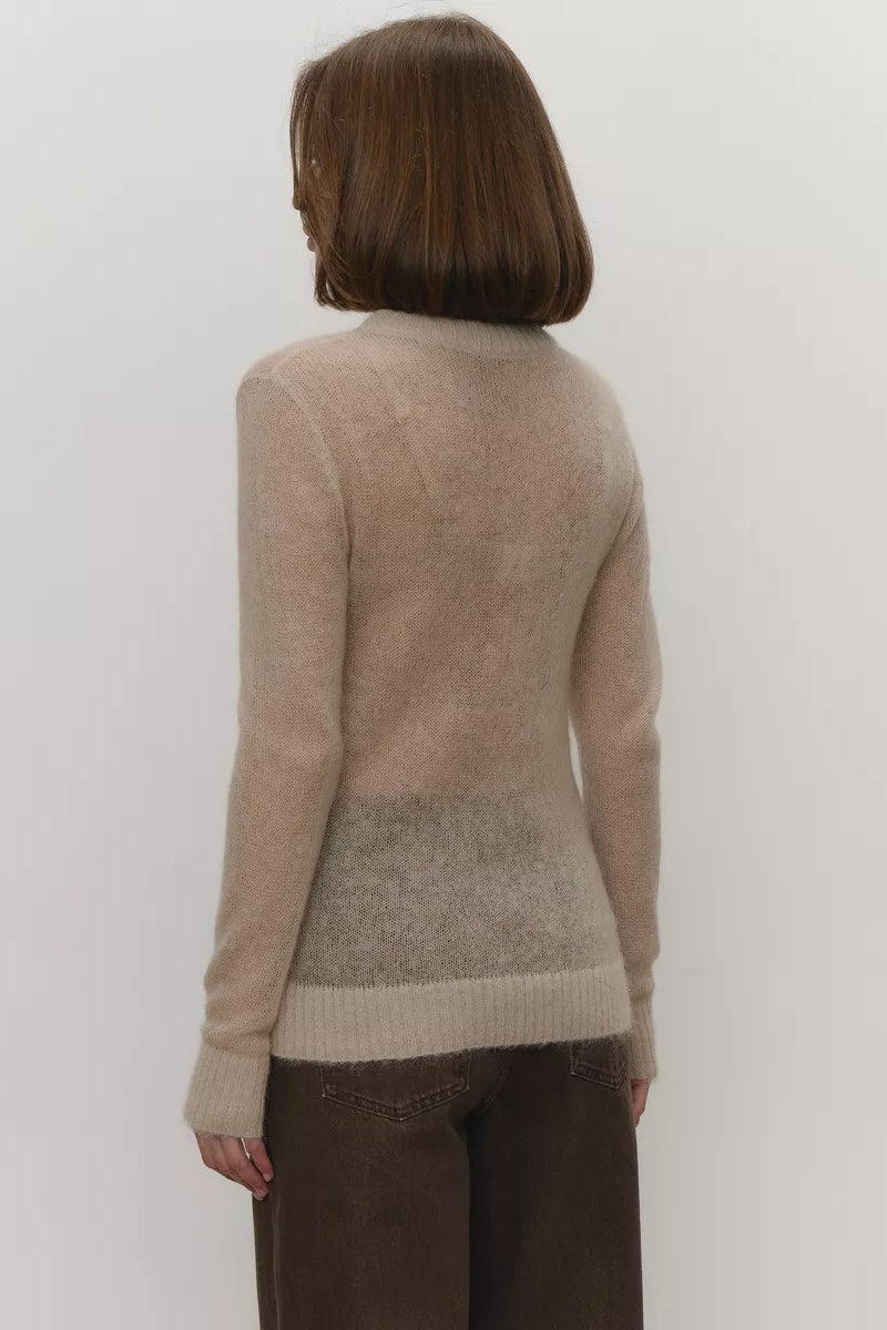 Mohair Round Neck Knit Top