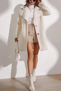 Longline Lapel Plush Winter Coat