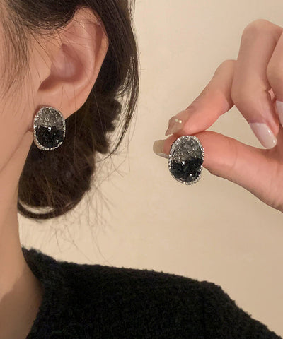 Boho Blue Alloy Zircon Crystal Stud Earring