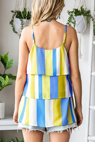 Tops sexys con cuello en U y diseño de patchwork en contraste 