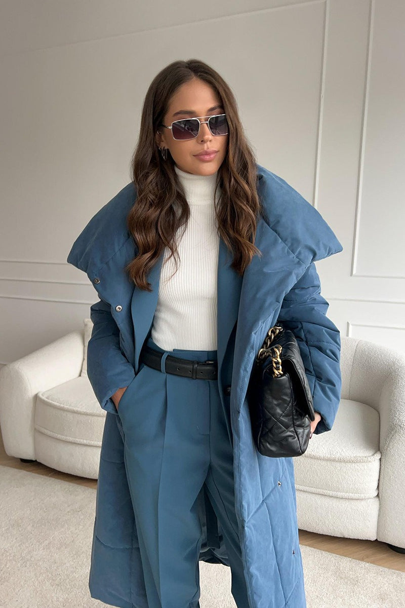 Long Stand Collar Puffer Jacket