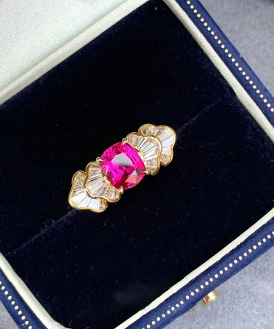 Boutique Rote Kupferlegierung Edelsteinringe 