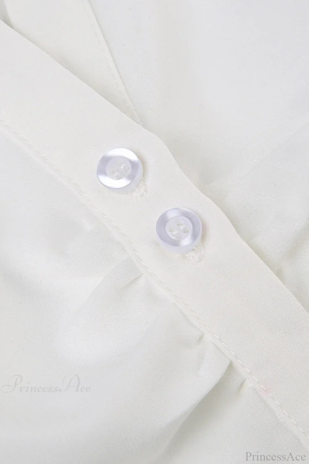 Fitted Button-Down Ruched Blouse