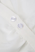 Fitted Button-Down Ruched Blouse