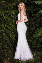 Vestido de novia largo con corte formal