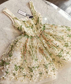 Gorgeous Flowers Straps Knee Length Prom Dresses Homecoming Dresses