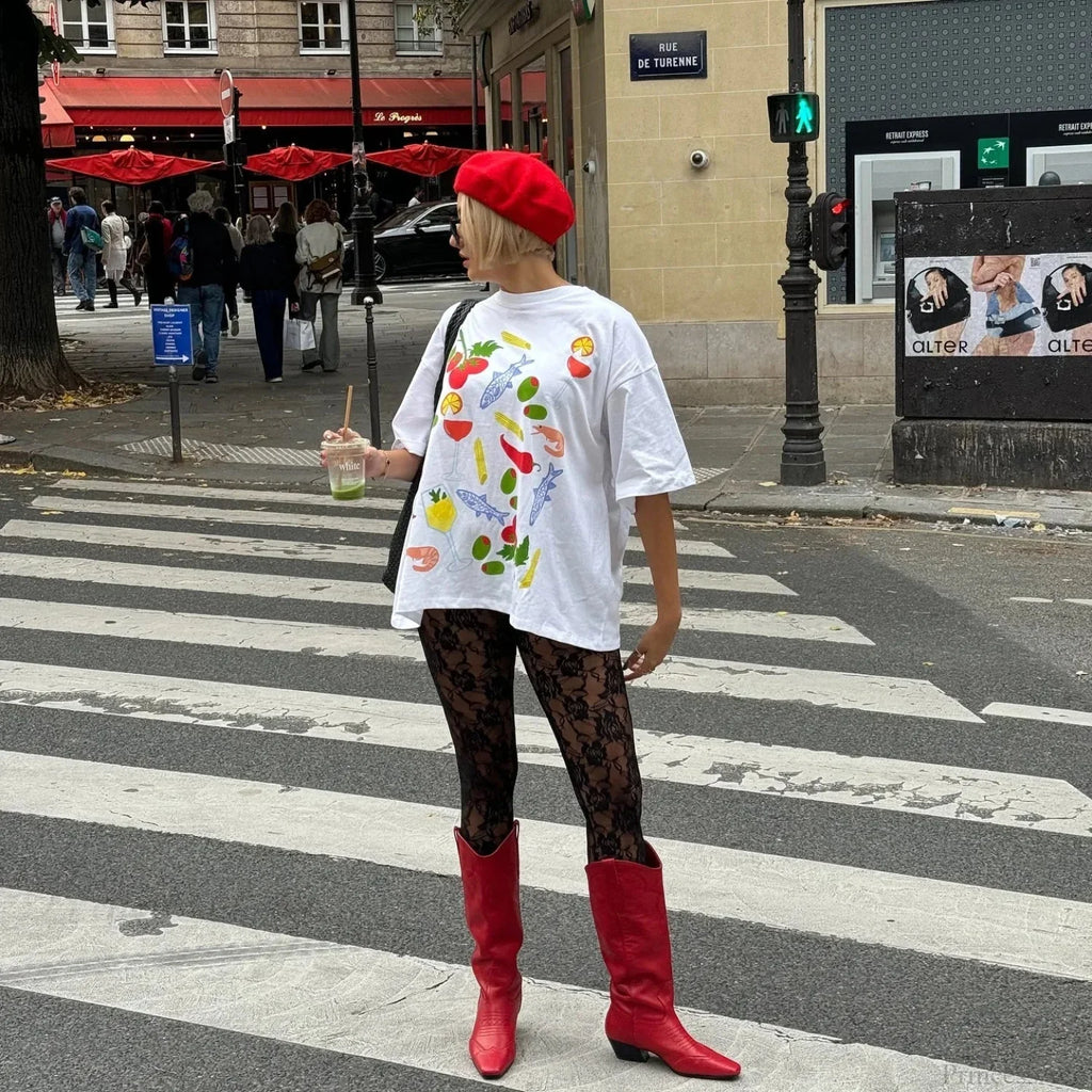 Harajuku Gothic Simple Icon Graphic T-shirt