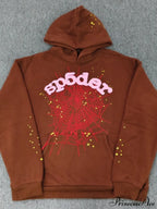High Pile Fleece Foam Spider Print Hoodie