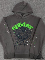 High Pile Fleece Foam Spider Print Hoodie