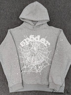High Pile Fleece Foam Spider Print Hoodie