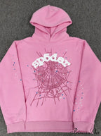High Pile Fleece Foam Spider Print Hoodie