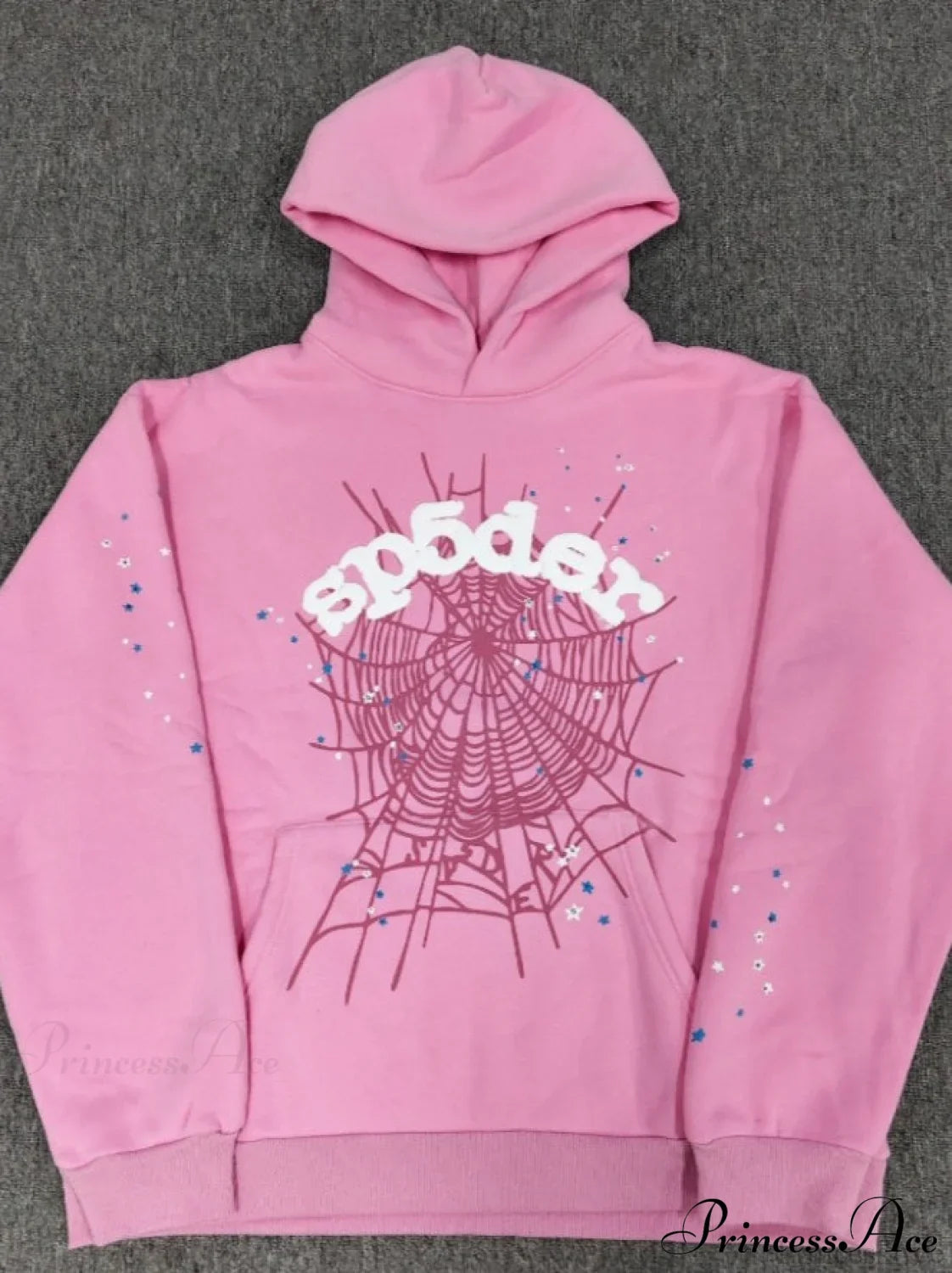 High Pile Fleece Foam Spider Print Hoodie
