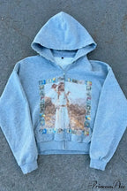 Hip-Hop Retro Printed Hoodie