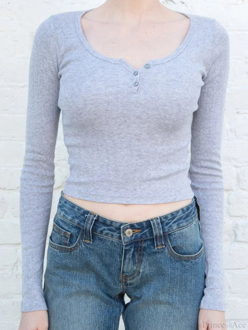 Hollow Out Pink Long Sleeve Sexy Slim Top Knit Top