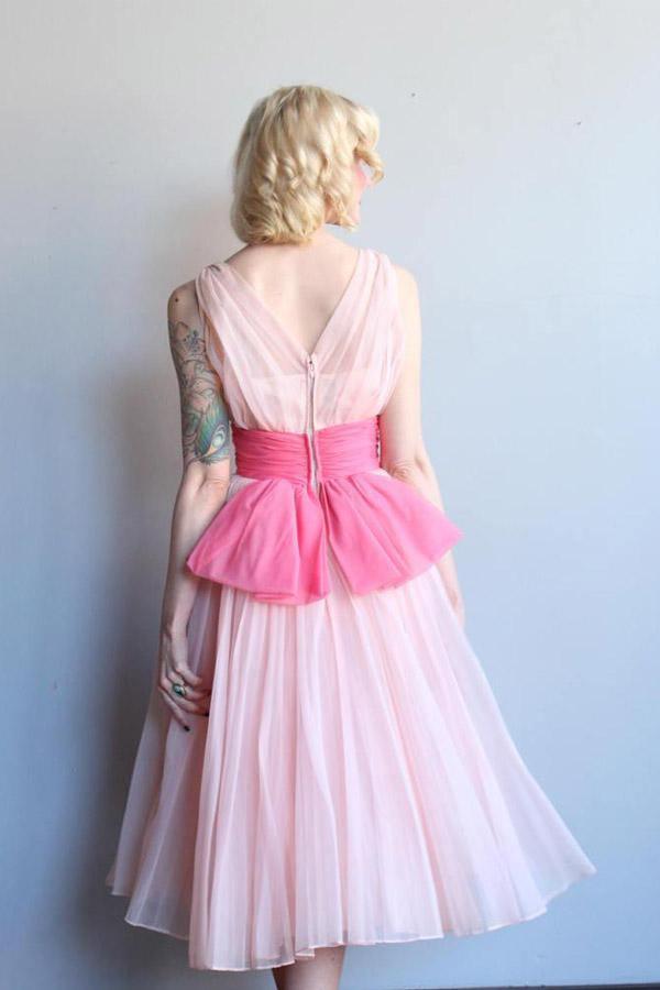 Heimkehrkleid Chiffon Vintage Kurzes Ballkleid Partykleid