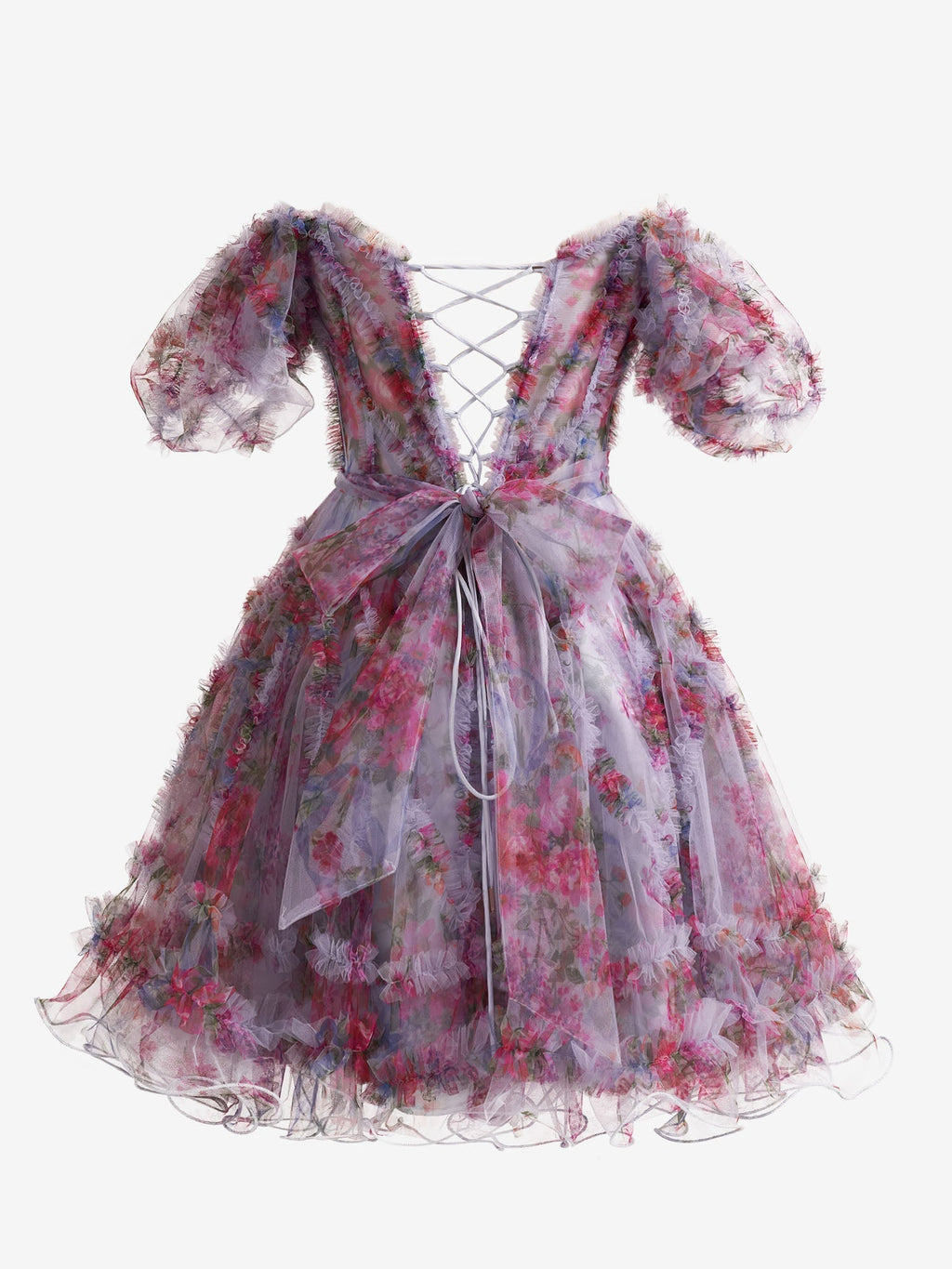 A-Linien-Kleid mit schulterfreiem, geblümtem Print für den Abschlussball