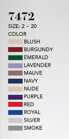 Satinkleid in A-Linie mit V-Ausschnitt