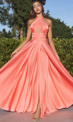 A-Linien-Abendkleid mit verstellbaren Trägern