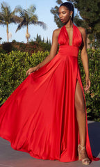 A-Linien-Abendkleid mit verstellbaren Trägern