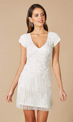 Modified V-Neck Sheath Dress