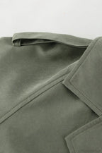Lazy Casual Chic Wide Collar Tie Waist Trench Coat