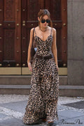 Leopard Cami Sexy Print Maxi Dress