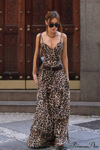 Leopard Cami Sexy Print Maxi Dress