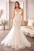 Vestido de novia largo formal estilo sirena