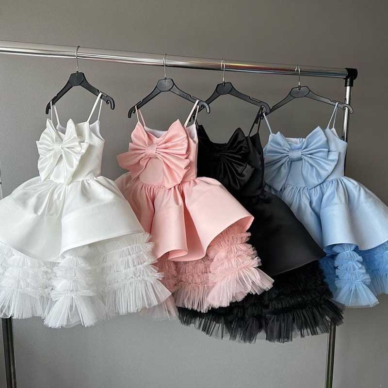 Elegante vestido de primera comunión para bebé, vestido de princesa para bautizo de niña pequeña. 