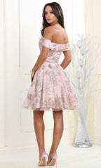 Glitter A-Line Homecoming Dress