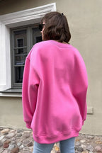 Minimalist Solid Crew Neck Oversize Sweatshirt