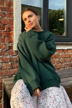 Minimalist Solid Crew Neck Oversize Sweatshirt