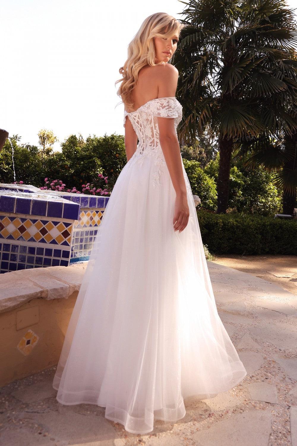 Off Shoulder Lace Wedding Dress