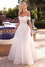 Off Shoulder Lace Wedding Dress
