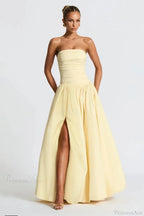 Off Shoulder Split Fitted Elegant Maxi Dress