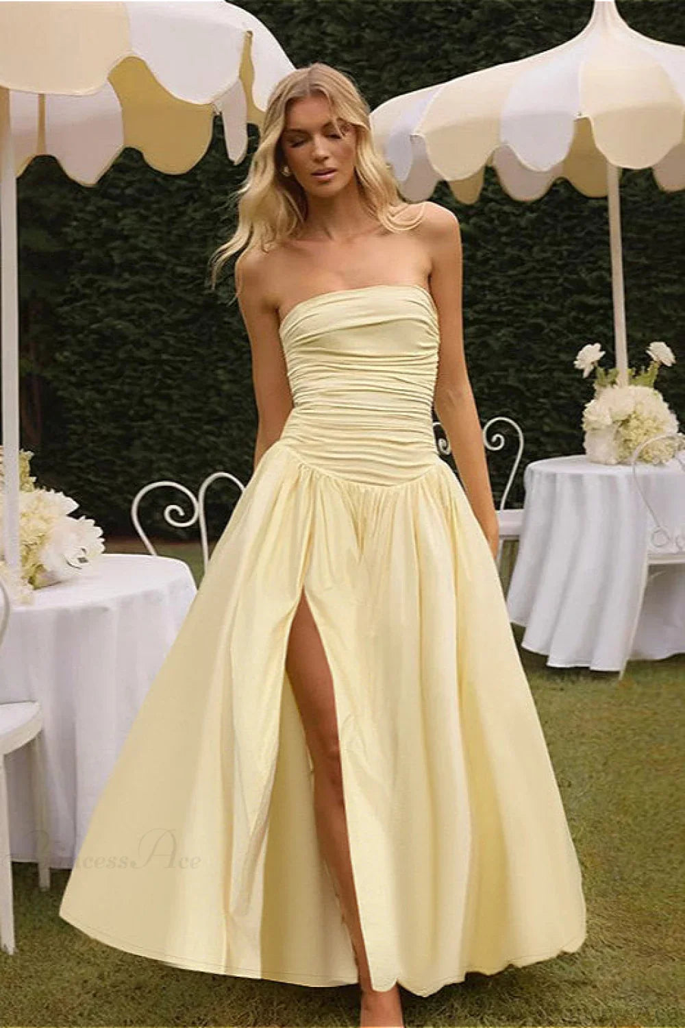 Off Shoulder Split Fitted Elegant Maxi Dress