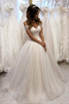 Trägerloses Tüll-Herzausschnitt-Brautkleid