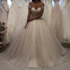 Trägerloses Tüll-Herzausschnitt-Brautkleid