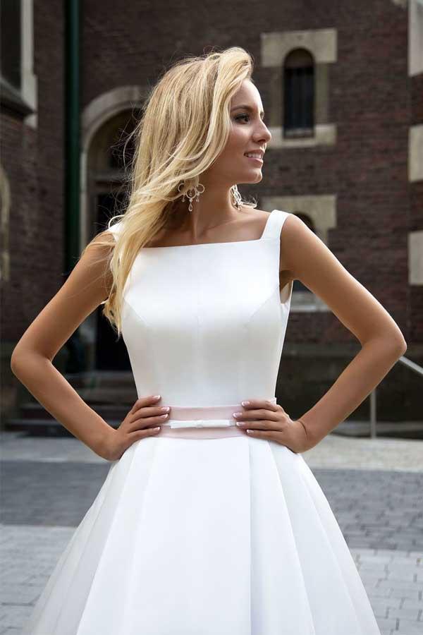 On Sale Princess Simple A-line Satin  Wedding Dresses