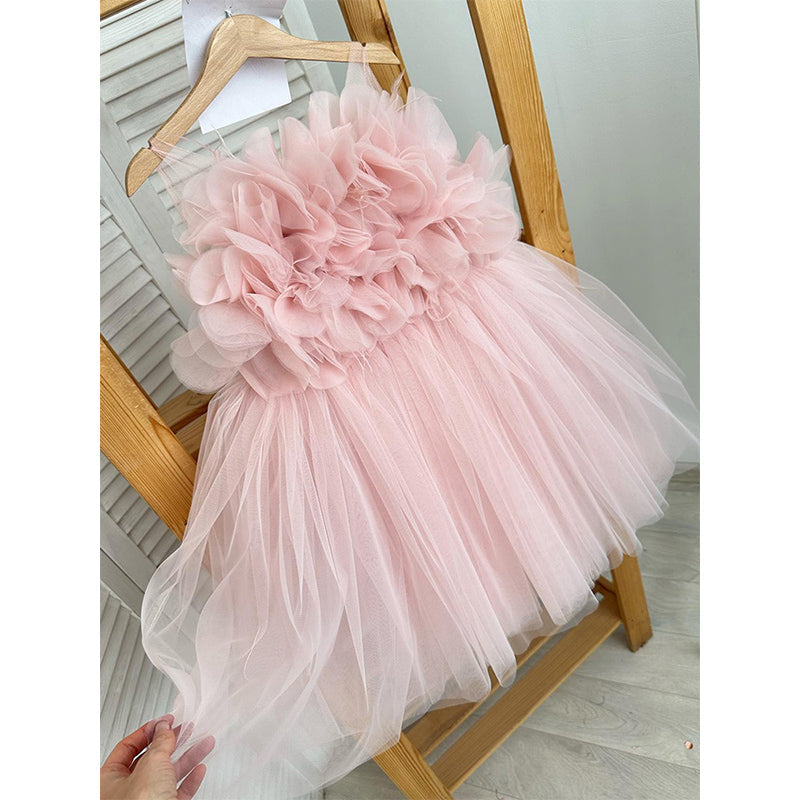 Lindo vestido de primera comunión para niña, vestido de princesa para cumpleaños de niña pequeña 