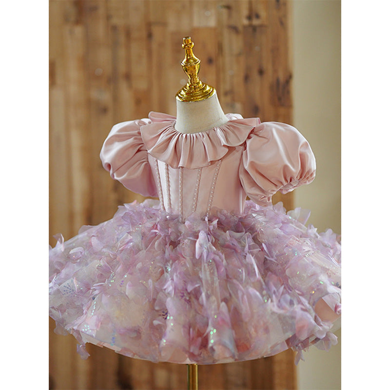 Elegantes, süßes Baby-Mädchen-Kleid für Schönheitswettbewerbe, Prinzessinnenkleid für die Erstkommunion 