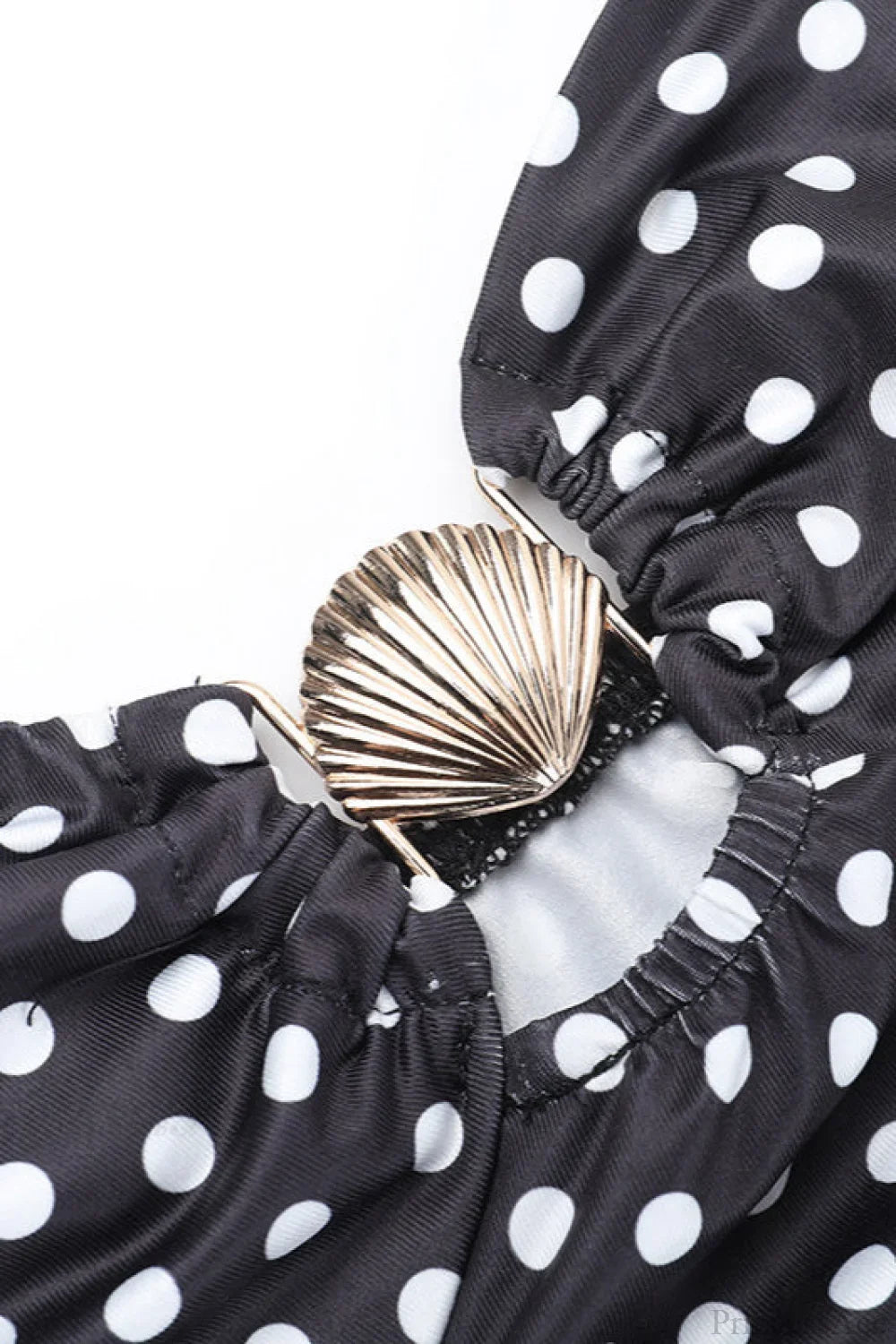 Polka Dot Cami Cutout Slim Maxi Dress