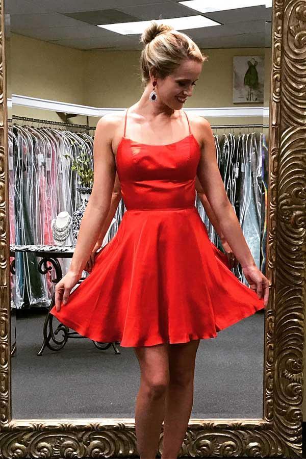 Princess Straps Short Prom Dress Homecoming Dress