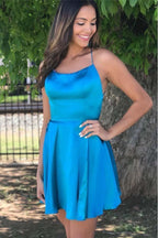 Princess Straps Short Prom Dress Homecoming Dress