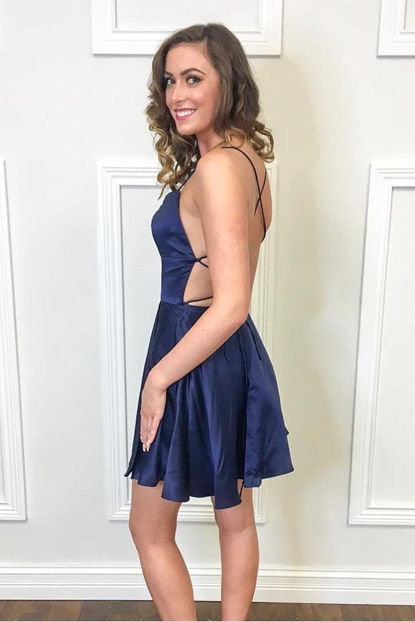 Princess Straps Short Prom Dress Homecoming Dress