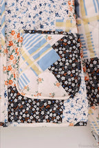 Printed Quilted Puffer Big Pocket Coat