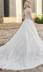 Glitzerndes Tüll-Brautkleid in A-Linie