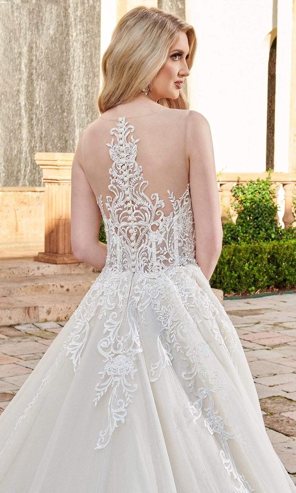 Glitzerndes Tüll-Brautkleid in A-Linie